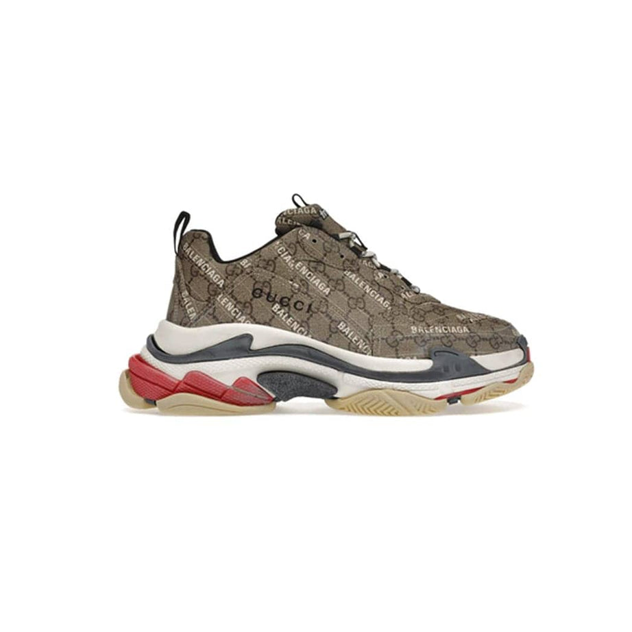 G*cci x B*lenciaga The Hacker Project Triple S Beige