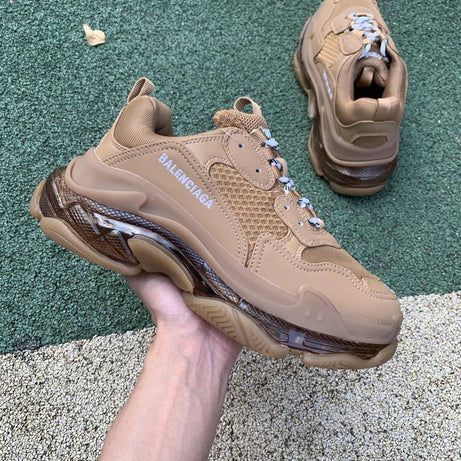 ChampKickz Shoes B@LENCIAGA Triple S – 'Sole Brown'