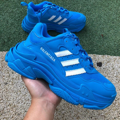 ChampKickz Shoes B@LENCIAGA x AD*DAS Triple S – 'Blue'